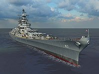 Schlachtschiff Missouri 3D Bildschirmschoner Screenshot. Klicken zum Vergrößern.
