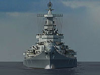 Battleship Missouri 3D screensaver screenshot. Click to enlarge