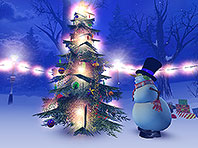 Christmas 3D screensaver screenshot. Click to enlarge