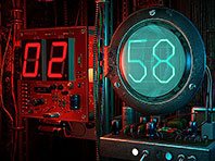 Digital Clock 3D screensaver screenshot. Click to enlarge