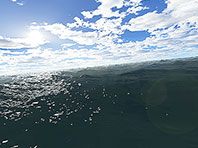 Скриншот заставки Полет над Океаном 3D. Нажмите для увеличения