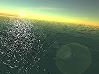 Скриншот заставки Полет над Океаном 3D. Нажмите для увеличения