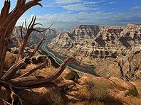 Captura de pantalla del salvapantallas 3D del Gran Cañón. Click para agrandar