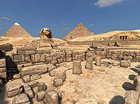 Captura de pantalla del salvapantallas 3D de las Grandes pirámides. Click para agrandar