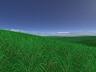 Green Fields 3D screensaver screenshot. Click to enlarge