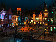 Halloween Village screensaver screenshot. Click to enlarge