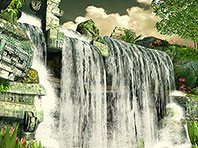 Скриншот заставки Водопад Майя 3D. Нажмите для увеличения
