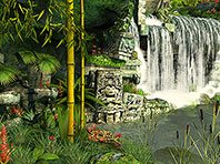 Mayan Waterfall 3D screensaver screenshot. Click to enlarge