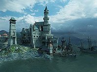 Medieval Castle 3D screensaver screenshot. Click to enlarge