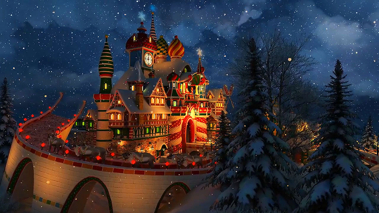 Santa’s Castle 3D Screensaver – the work at the castle is in full swing!