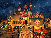 Captura de pantalla del salvapantallas 3D del Castillo de Papá Noel. Click para agrandar