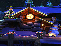 Captura de pantalla del salvapantallas 3D de la Casa de Papá Noel. Click para agrandar