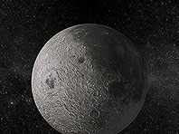 Captura de pantalla del salvapantallas Luna 3D. Click para agrandar