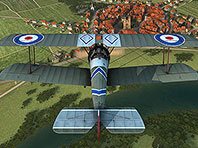 Captura de pantalla del salvapantallas 3D de Aviones antiguos. Click para agrandar
