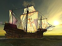 Voyage of Columbus 3D screensaver screenshot. Click to enlarge