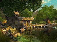 Watermill 3D screensaver screenshot. Click to enlarge