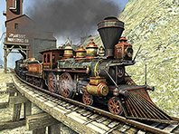 Western Eisenbahn 3D Bildschirmschoner Screenshot. Klicken zum Vergrößern.