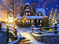 White Christmas 3D screensaver screenshot. Click to enlarge